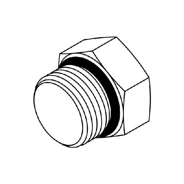 Plug, Hex Head, Series: 6408, 3/8-24 Nominal, Male O-Ring End Style, 316 Stainless Steel