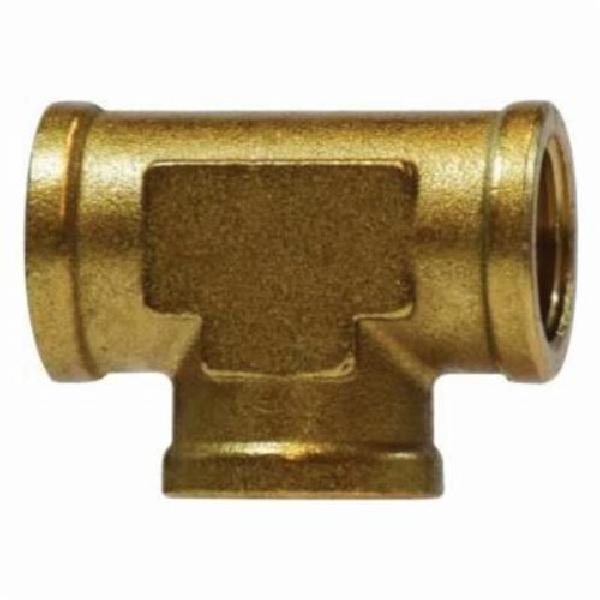 Union Tee, Fitting/Connector Type: Tee, 1/4 Inch Nominal, FNPT, 1200 psi, Forged, Brass, -65 to 250 °F, 0.68 Inch Width, Import