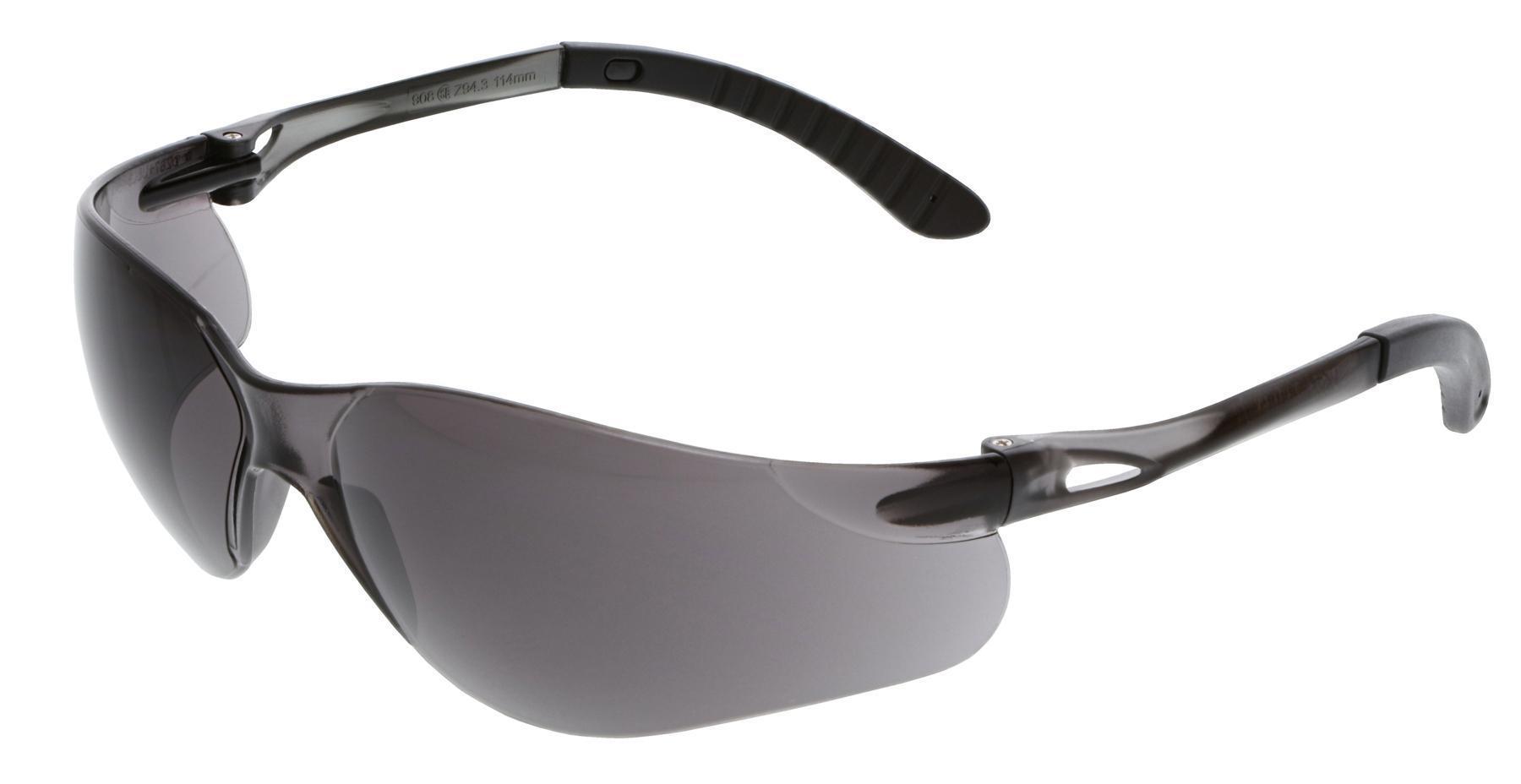 Safety Glass, Full Frame, Series: Sentinel, Regular Size, UV-AF Anti-Fog Lens Coating, Grey Lens, Polycarbonate Frame