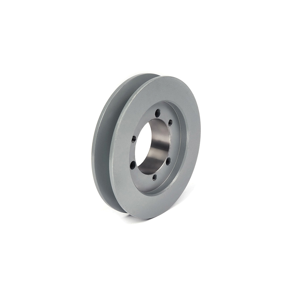 Classical V-Belt Single Groove Sheave, Type C Solid, QD® Bore, 1/2 to 1-5/8 in Bore Dia, 4.35 in Outside Dia, 4.41 in, 3/4 in Pitch, 0.88 in Face Width, 1/4 in Hub Projection, SH Bushing, 1-3/8 in Overall Length, For Use With: 8V/8VX Cross Section V-Belts, Cast Iron