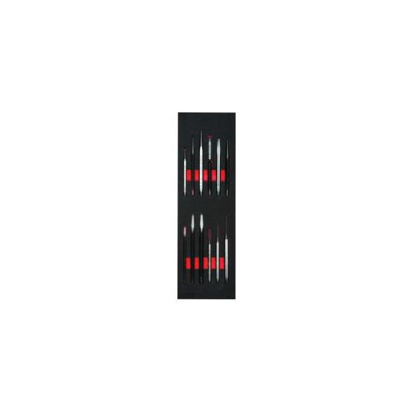 Punch and Chisel Set, 7/32 to 1/8/2 in Chisel, 3/8 to 1/8 in Punch, 5 in Overall Length, 7 Punches, 5 Chisels, 12 Piece, Corrosion-Resistant: Yes, Non-Sparking: No, Steel, Black Oxide