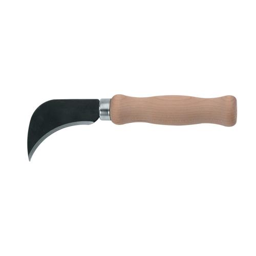 Linoleum Flooring Knife, 3 in Blade Length, Taper Ground Blade, Steel Blade, Curved Blade, 1 Blade Included, Ergonomic, 4-1/2 in Handle Length, Hardwood Handle, 7-3/8 in Overall Length, 7/8 in Overall Width, 7/8 in Overall Thickness