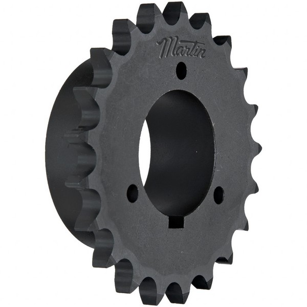 Roller Chain Sprocket, Type 4 Single Strand Welded Bushed, 1-1/8 to 3-3/4 Inch Bore, 14.901 Inch Outside Diameter, #80 Chain, 45 Teeth, 1 Inch Pitch, 14.3356 Inch Pitch Diameter, 5-1/2 Inch Diameter Hub, 3/4 Inch Keyway, 2 Inch Length Through Bore, MST® R1 Bushing, Steel