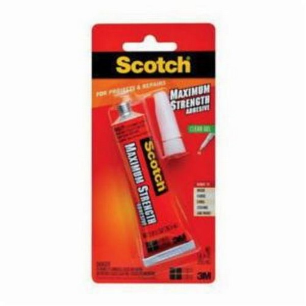 Maximum Strength Adhesive, 1 fl-oz Container, Composition: Methyl Ethyl Ketone, Ethyl Acrylate-Methyl Methacrylate Polymer, Copolymer of Vinyl Chloride, Acetone, Clear, Bonds To: Fabric, Wood, Ceramic, China, Leather, Tile, Brick, Paper, Plastic