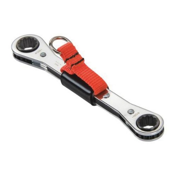 Box End Wrench, Reversible, Measurement System: Metric, Double End/Ratcheting Wrench, 11 x 13 mm Wrench Opening, 12 Points, 173 mm Overall Length, 25.4 x 29 mm Box End Width, 10.3 x 12.7 mm Box End Thickness, Steel, Full Polished