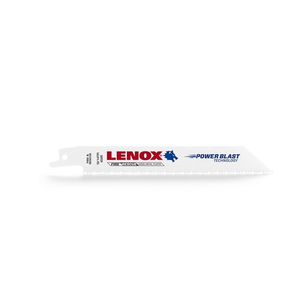 Reciprocating Saw Blade, General Purpose Shatter-Resistant, 6 in Length, 3/4 in Width, 0.05 in Thickness, 10/14 TPI, Patented Teeth, 1/2 in Tang, Universal/Toothed Edge Tang, HSS-Co 8 Cutting Edge, Steel Body, Bright, Applicable Materials: Metal and
