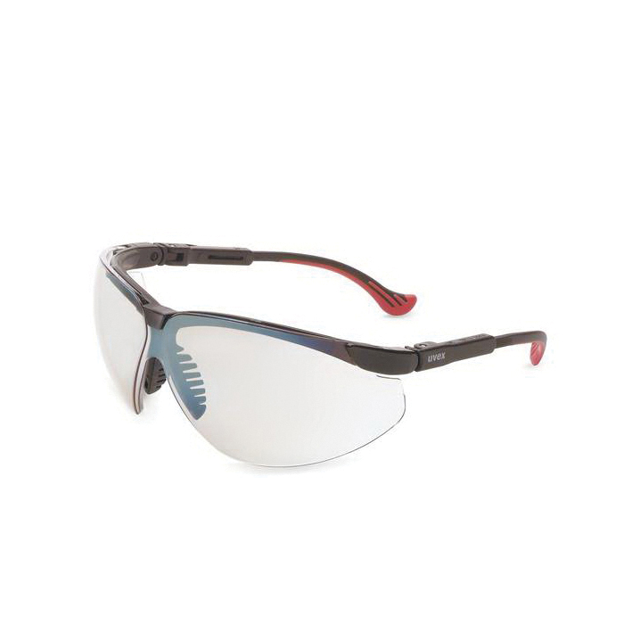 Safety Eyewear, Series: Genesis XC™, Universal Size, Ultra-Dura® Hard Coat Lens Coating, Clear Lens, Wrap Around Frame, Black Frame, Polycarbonate Frame, Yes % UV Protection, Two-Shot Cushioned Temple, Specifications Met: ANSI Z87+, ANSI.Z87.1-1989, CSA Z94.3, CA 18819, Military V0