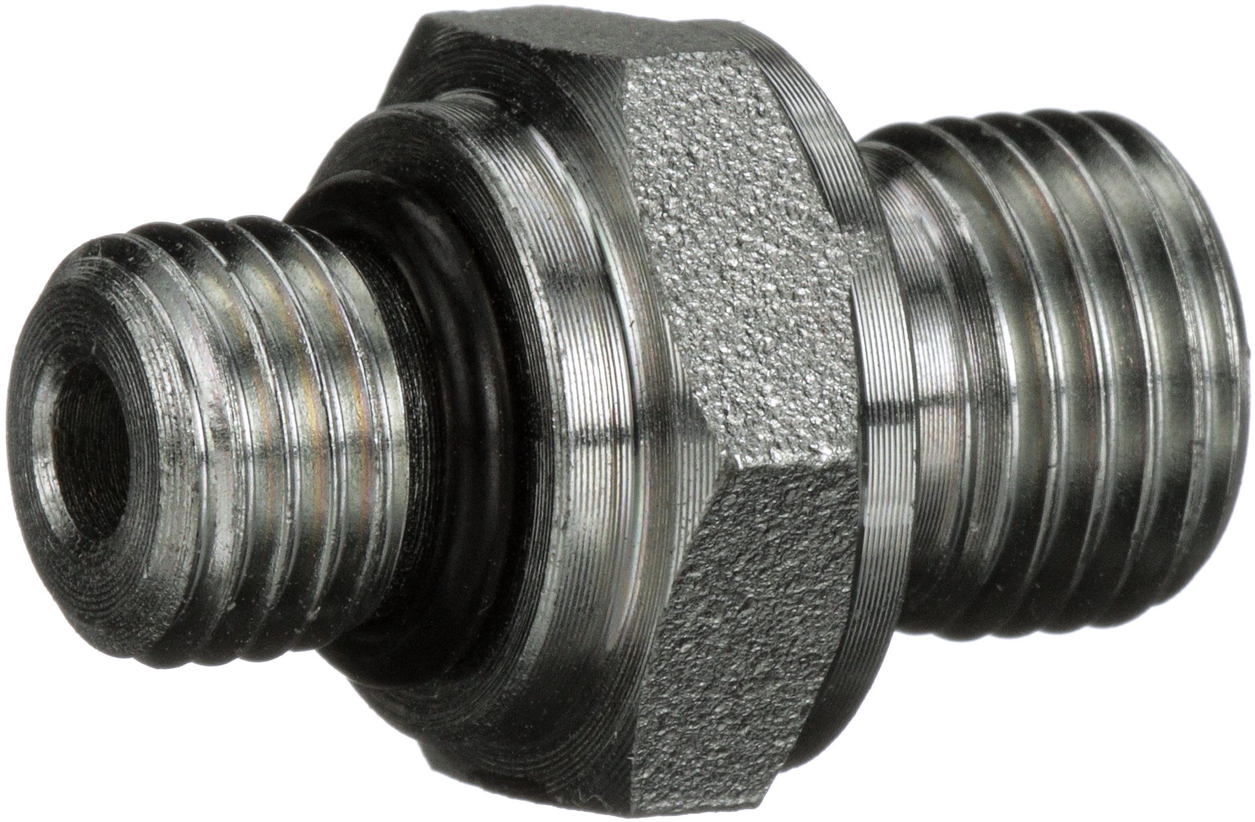 Hydraulic Adapter, Straight, Series: G60, 5/16-24 x 5/16-24 Nominal, Male O-Ring Boss x Male JIC 37 °Flare End Style, 6000 psi Pressure, Steel, Import