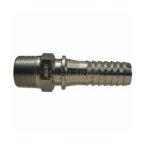 Hydraulic Hose Stem, 1 Inch Nominal, MNPT, Steel, Plated, Domestic