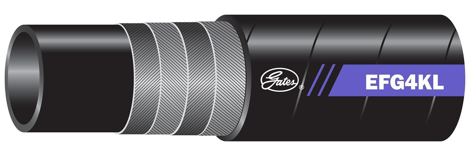 Hydraulic Hose, Standard, Series: EFG4KL, 0.75 in ID, 1.21 in OD, 100 ft. Length, 4000 psi Working, -40 to 212 °F, Nitrile, Black, Domestic
