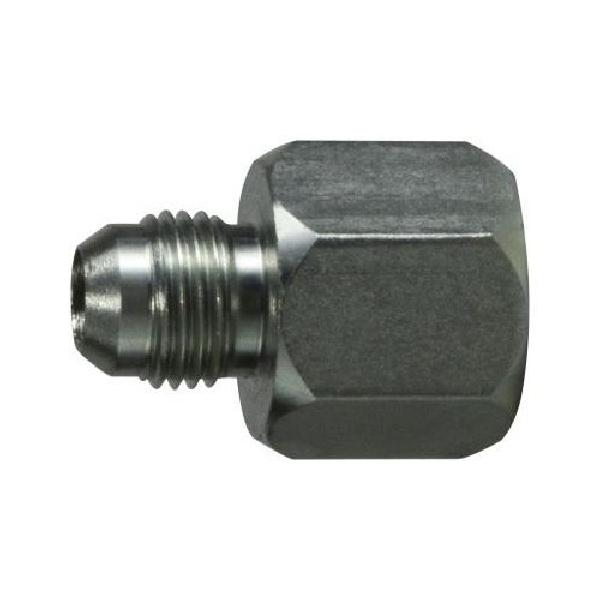 Flare Expander/Reducer, Adapter Fitting/Connector, 9/16-18 x 7/16-20 Nominal, Female JIC x Male JIC End Style, Steel, Domestic