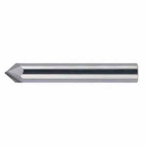 Chamfer Mill, Center Cut Single End Straight Flute, Series: CEM-CH-2R, 1/2 in Diameter Cutter Head, 82° Included Angle, 3 in Overall Length, 2 Flutes, Point End Style, Straight Shank, 1/2 in Shank Diameter, Right Hand Cutting Direction, Solid Carb