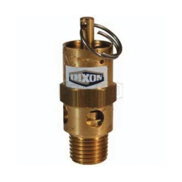 Safety Pop-Off Valve, Standard, 1/4 Inch Nominal, MNPT, -40 to 400 °F Temperature, 89 scfm, Brass Body