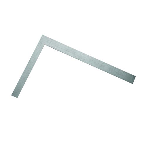 Carpenter's Square, 24 x 2 in, Graduations: 1/8 in Face/Back, 45/60/30° Measuring Angle, Measuring System: Imperial, 16 x 1-1/2 in Tongue, Aluminum, Buffed, Chrome