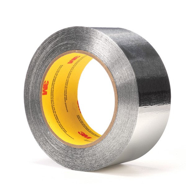Foil Tape, General Purpose Self-Wound, 60 yd Length, 2 Inch Width, 4.5 mil Thickness, Silver, Acrylic Adhesive, Aluminum Foil Backing, 55 in-oz Adhesion Strength, 30 in-lb Tensile Strength, 300 °F Maximum Operating, -40 °F Minimum Operating