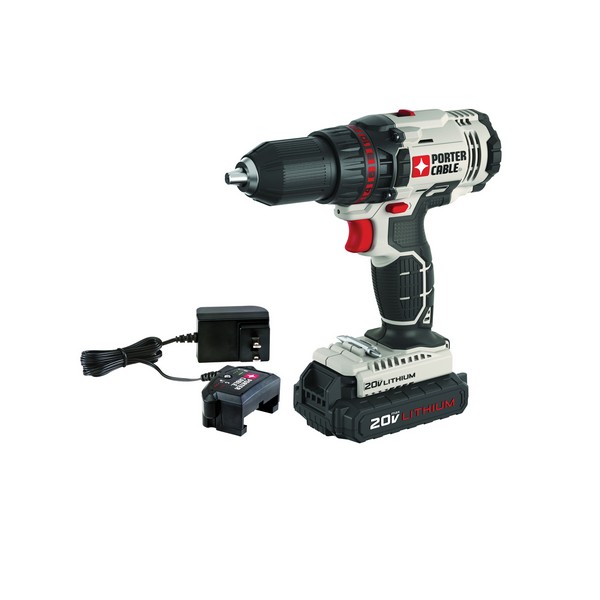 Drill/Driver, Cordless, Bare Tool/Kit: Bare Tool, 1/2 in Chuck, Keyless Chuck, 1500 RPM No-Load, 2 Speed, 20 V, Lithium-Ion Battery, 1.3 Ah Battery, Battery Included: Yes, 8-1/4 in Overall Length
