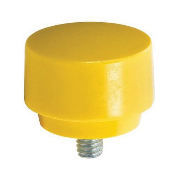 Surface Protective Hammer Tip, 2 in Tip Dia, Plastic Tip, 3/8-16, Extra Hard Hardness, Fits Hammers: 4R443, 4R444, 4R445 and 4R446 Soft Faced Hammer, Yellow