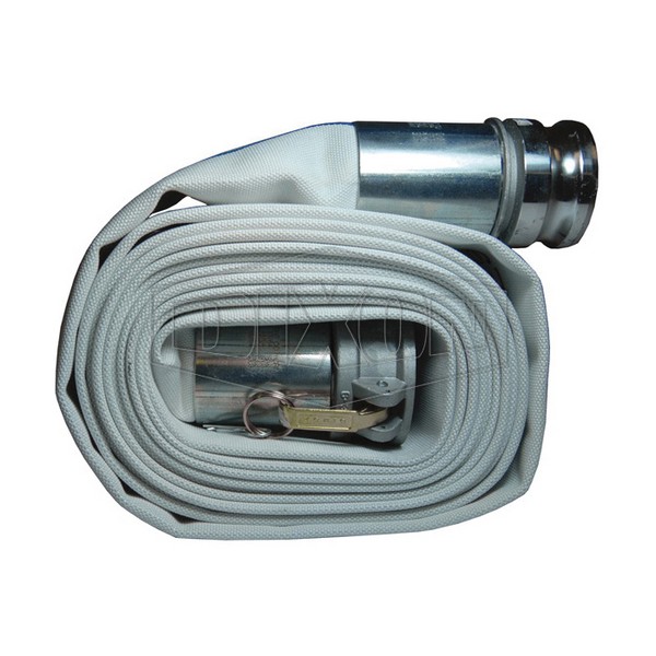 Mill Hose, Double Jacket, 2 Inch Nominal, 100 ft Length, 200 psi Working, Synthetic