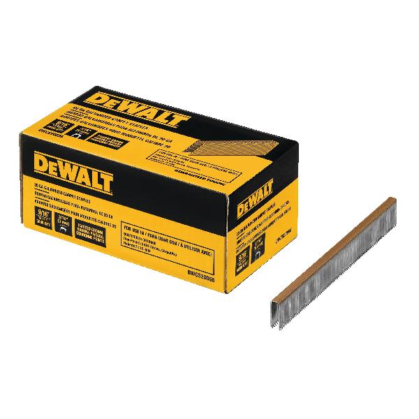 Carpet Staple, 3/16 in Crown Width, 9/16 in Leg Length, 20 ga Wire, Divergent Point, Galvanized