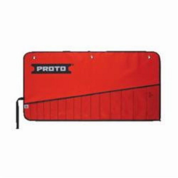 Tool Roll, For Use With: J1200F-MASD Combination ASD Wrench Set, 14 Pocket, Canvas/Vinyl, Red, 13 in L x 9 in W x 5/16 in THK