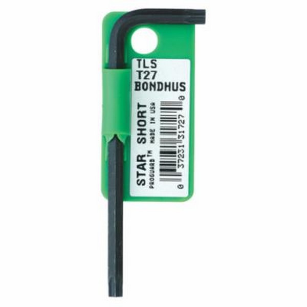 Torx Key, Star End, T27 Tip, Short Arm, 3.2 Inch Arm Length, L-Handle Handle, Protanium® High Torque Steel Blade, Protanium® High Torque Steel, ProGuard™