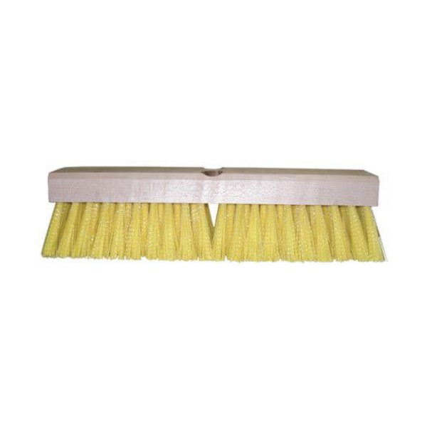 Scrub Brush, Deck Rectangular End, Hardwood Block, 12 in L Block, 2 in Trim Length, Polypropylene Trim, 6 x 20 Rows, 12 in Overall Length, Sanded