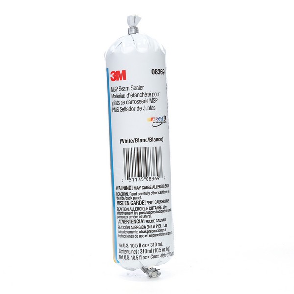 Seam Sealer, 310 mL, Flexible Package, Paste, White, 1500000 to 2000000 cPs Viscosity