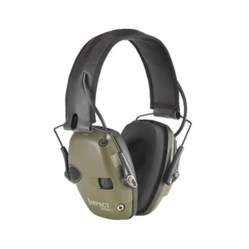 Earmuffs, 25 dB Noise Reduction Rating, Red, Multi-Position Band Position, Plastic Cup/Plastic Headband, ANSI S3.19-1974 Specifications Met