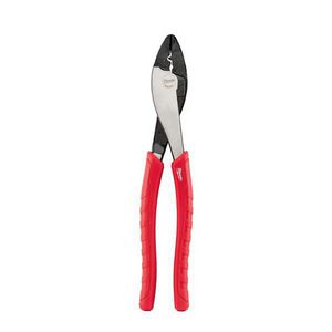 Crimping Plier, 28 to 8 AWG Cable/Wire, 8.976 in Overall Length, 1-1/2 in Jaw, Comfort Grip Handle, Metal Handle, Alloy Steel Body, 2.028 in W x 0.65 in H Dimensions