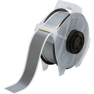 Cartridge Label, 100 ft Length, 1-1/8 in Width, B-595 Vinyl, Gray, For Use With: Industrial Label Maker, -40 to 180 °F, Permanent Acrylic Adhesive, Gloss