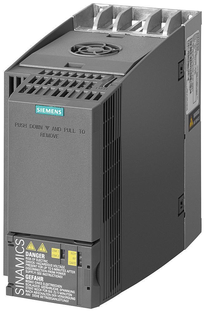 AC Variable Frequency Drive, Compact, Series: G120C, 380 to 480 VAC, 12.5 A, 7-1/2 HP, 100 mm Width, 203 mm Depth, 196 mm Height, IP20/Open