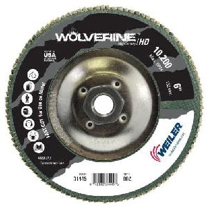 Abrasive Flap Disc, High Density, Series: Value, 6 in Disc Dia, 5/8-11 UNC Center Hole Thread Size, 80 Grit, Medium Coarse Grade, Zirconia Alumina Abrasive, Type 27 Flat Disc, Phenolic Backing, 10200 RPM Maximum