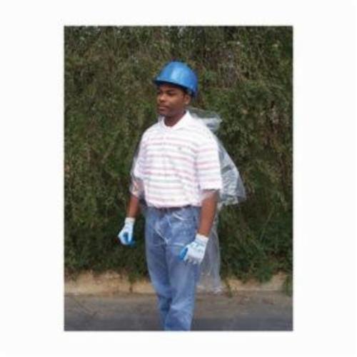 Disposable Poncho, 1-Ply, Series: Schooner Jr, Universal, 50 in Length, Clear, 0.02 mm Polyethylene, 80 in Chest, Side Snap Closure