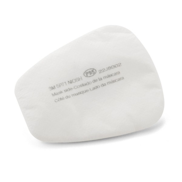 Particulate Filter, Cup Style, For Use With: 3M™ 5000/6000 Series Respirators, 603 Filter Adapter and 501 Filter Retainer, Particulates Gas, P95 Filter Class, Bayonet Connection, 4.2 in L x 3.4 in W Dimensions