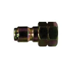 High Pressure Plug, Straight Through, 3/8 Inch MNPT Inlet, 3/8 Inch Female Outlet, 4000 psi Pressure, 300 °F, Steel, Zinc Plated, Green Blue, Import