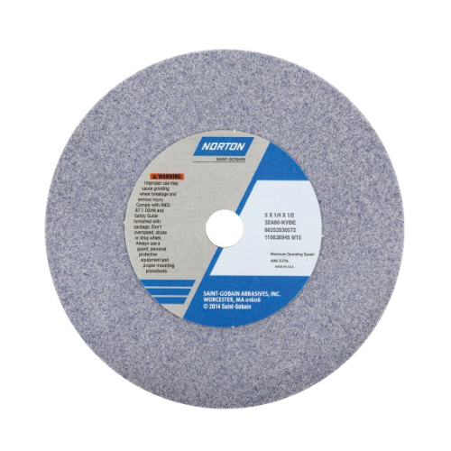 Toolroom Wheel, Straight, Series: 32A, 12 in Wheel Diameter, 2 in Wheel Thickness, 5 in Center Hole, 46 Grit, Medium Grade, Aluminum Oxide Abrasive, 2070 RPM Maximum, Wheel Hardness: H, Vitrified Bond, Purple Wheel, Wheel Type Number: Type 1