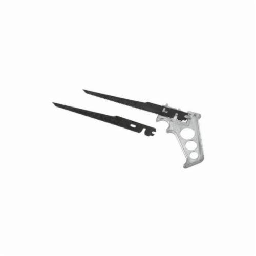 Keyhole Saw, Multi-Purpose, 7 in Blade Length, Steel Blade, 9/24, 10 in Overall Length, Steel Cutting Edge, Pistol Grip Handle, Metal Handle, Material Application: Metal and Wood
