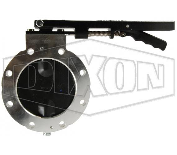 Butterfly Valve, Metering, 8 in Nominal, Flanged End Style, 0 to 400 °F, Media: Gasoline/Diesel Fuel, Metering Operated Detent Actuator