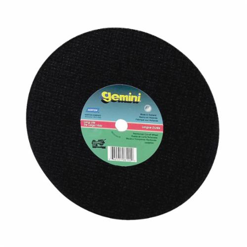 Cut-Off Wheel, Long Life, Series: 57A, 14 in Wheel Dia, 1/8 in Wheel Thickness, 1 in Center Hole, 24 Grit, Aluminum Oxide Abrasive, 4365 RPM Maximum, Resin Bond, Wheel Type Number: Type 01/41 Straight, For Use With: Chop Saw and Chop Stroke Machines