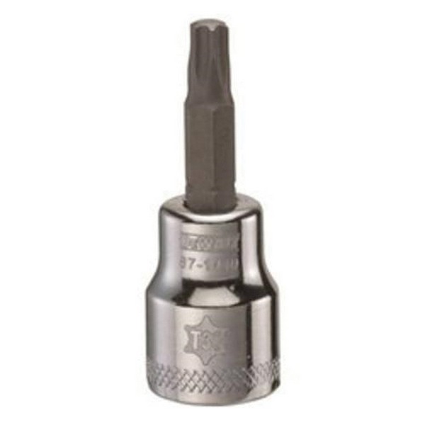 Socket Driver Bit, Measurement System: Imperial, 3/8 in Drive, Torx® Bit, T30 Bit, Chrome Vanadium Alloy Steel