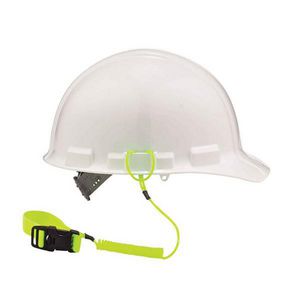 Hard Hat Lanyard, Coil, Series: 3157, 18 in L, 2 lb Working, Lime