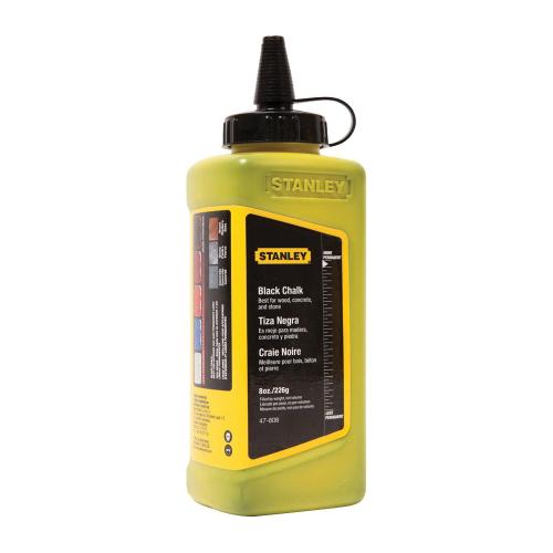 Chalk Refill, Black, 8 oz, Container, Calcium Carbonate