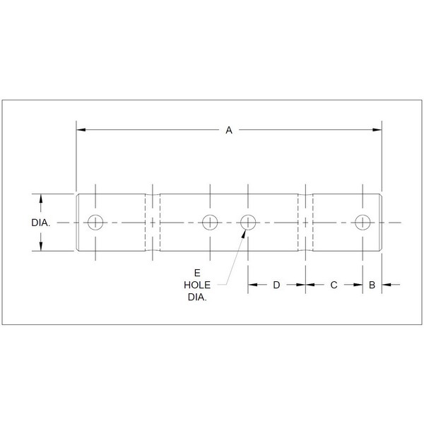 Close Coupling Shaft, 1-1/2 Inch Shaft Size,02-Bolt,  9-1/2 Inch Length, Carbon Steel