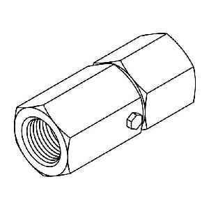 Hydraulic Adapter, 3/4-14 Inch Female Pipe, 3/4-14 Inch Female Pipe, Steel