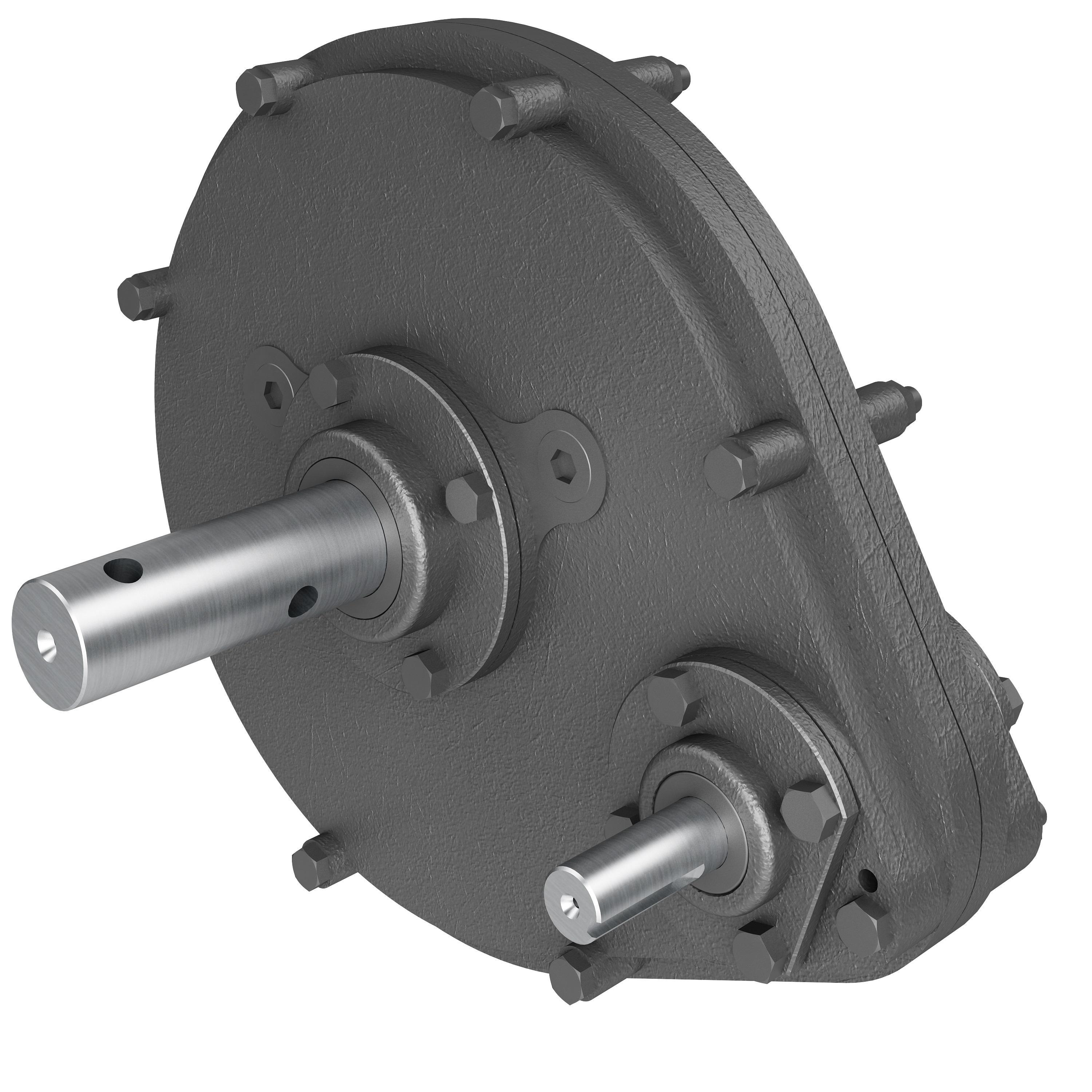 Parallel Shaft Gear Drive, Type S Single Reduction Style C, Series: 240, 8:1 Gear Ratio, 3.05 HP, Shaft Input, Shaft Output, 3/4 Inch Diameter Input, 3/16 x 3/32 Inch Input Keyway, Oil Lubrication, Shaft Mounting, Cast Iron, 11-1/2 Inch Length x 9-13/16 Inch Width x 13-9/32 Inch Height Dimensions