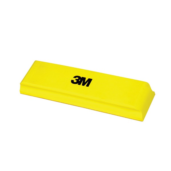 Sanding Block, 2-5/8 Inch Overall Width, 10-3/4 Inch Overall Length, Hook and Loop Attachment, 1-1/2 Inch Overall Thickness, Yellow