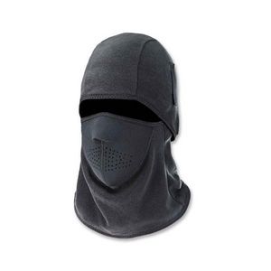 Balaclava Face Mask, 2-Piece, Series: 6827, Black, Neoprene/Polyester Fleece, Hook and Loop Closure