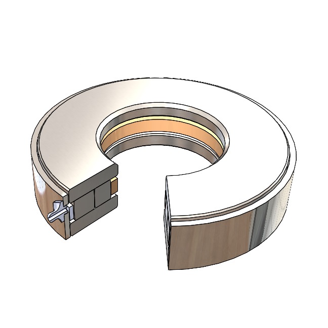 Bearing, Ball Thrust, Series: WCT, 2.27 in Bore, 4.26 in OD, 1 Rows, 1 in Width, 88600 lbf Dynamic Load, Through Hardened Steel Bearing