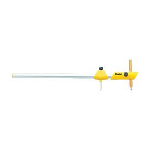 Chisel Compass, 12 in Circle, Fiberglass, Silver/Yellow