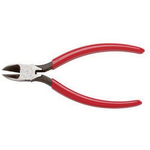 Diagonal Cutter Plier, Thin Narrow Jaw, 13/16 in L x 3/4 in W x 7/16 in THK Jaw, Forged Alloy Steel Jaw, 6-1/16 in Overall Length, Specifications Met: ASME B107.11, Federal GGG-P-468A, Red